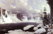 Hyppolyte Victor Sebron Winter at Niagara Falls oil painting artist